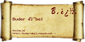 Buder Ábel névjegykártya