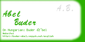 abel buder business card